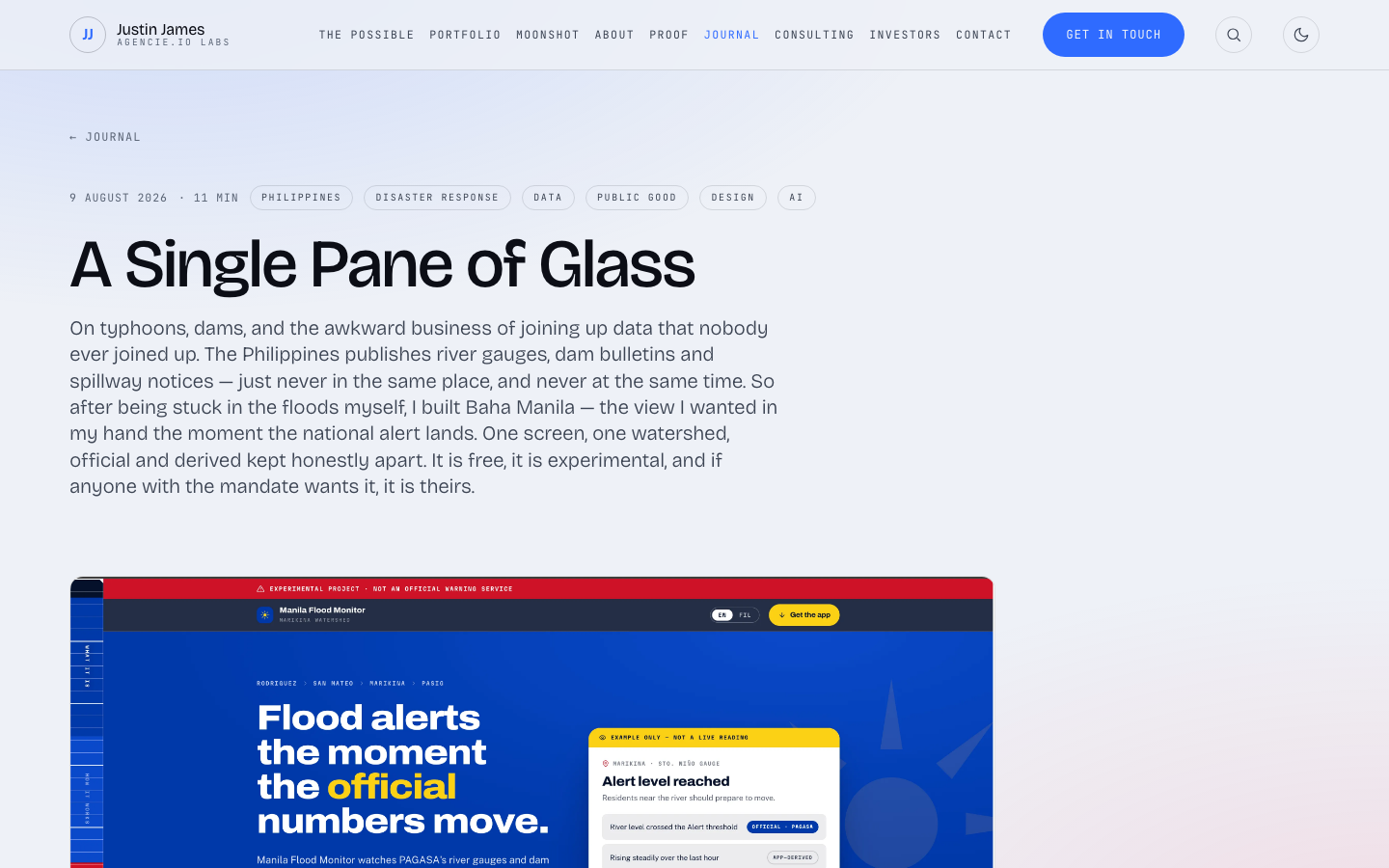 Justin James's journal post A Single Pane of Glass